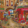 Spring Paris Cafe Diamond Painting