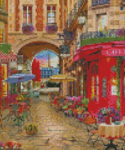 Spring Paris Cafe Diamond Painting