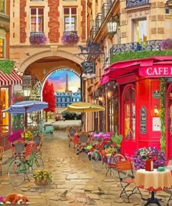 Spring Paris Cafe Diamond Painting