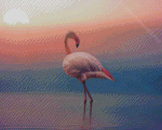 Sunrise Flamingo Diamond Painting