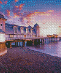 Sunset At Penarth Pier Diamond Painting