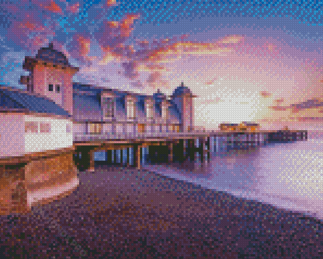 Sunset At Penarth Pier Diamond Painting