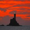 Sunset Fastnet Lighthouse Silhouette Diamond Painting