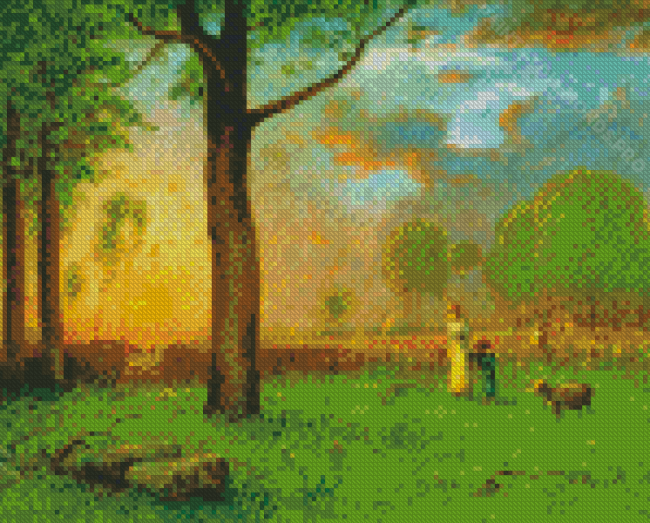 Sunset Off Ten Pound Island George Inness Diamond Painting