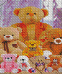 Teddies Bear Family Diamond Painting