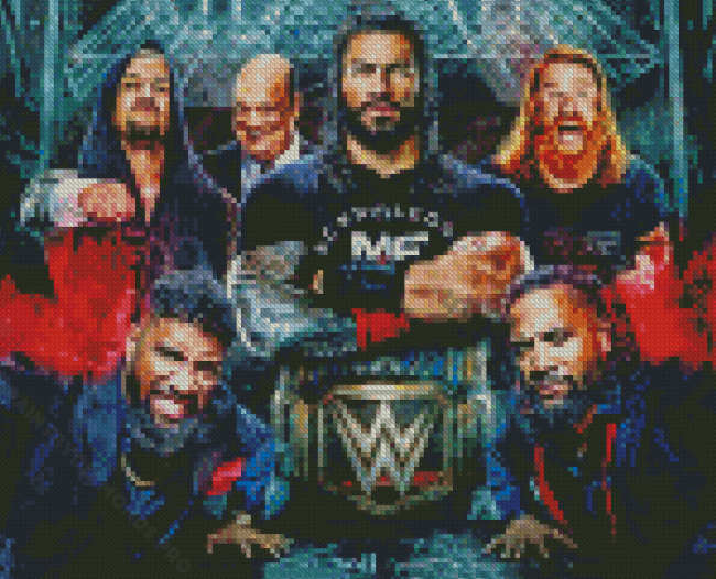 The Bloodline Professional Wrestlers Diamond Painting