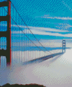 The Golden Gate Bridge In Fog Diamond Painting