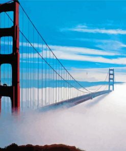 The Golden Gate Bridge In Fog Diamond Painting