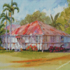 The Queenslander House Art Diamond Painting