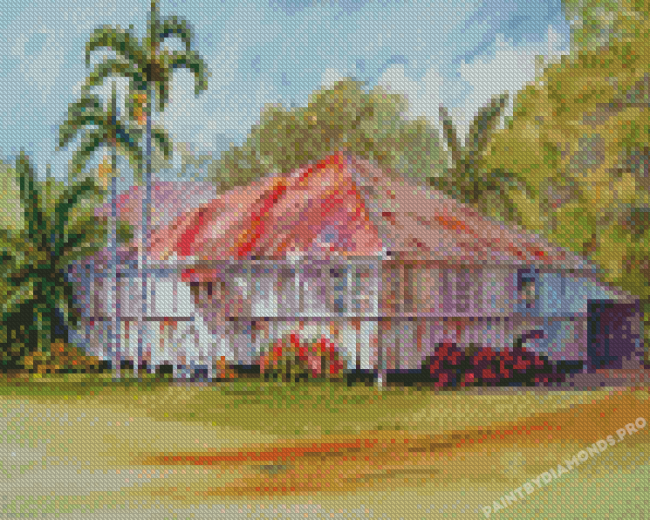 The Queenslander House Art Diamond Painting