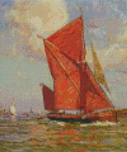 The Thames Sailing Barge Diamond Painting