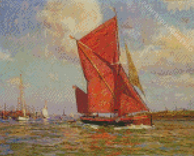 The Thames Sailing Barge Diamond Painting