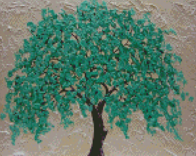 The Turquoise Tree Diamond Painting