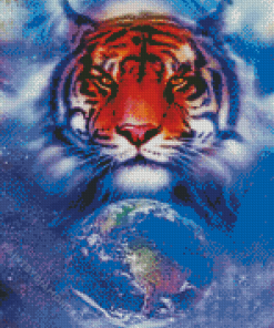 Tiger And Earth Diamond Painting