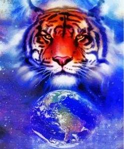 Tiger And Earth Diamond Painting