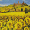 Tuscany Italy Sunflowers Field Diamond Painting