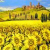 Tuscany Italy Sunflowers Field Diamond Painting