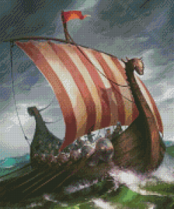 Viking Ship Diamond Painting