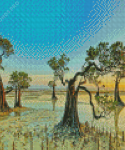 Walakiri Beach Mangrove Trees Diamond Painting