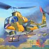 War Helicopter Art Diamond Painting