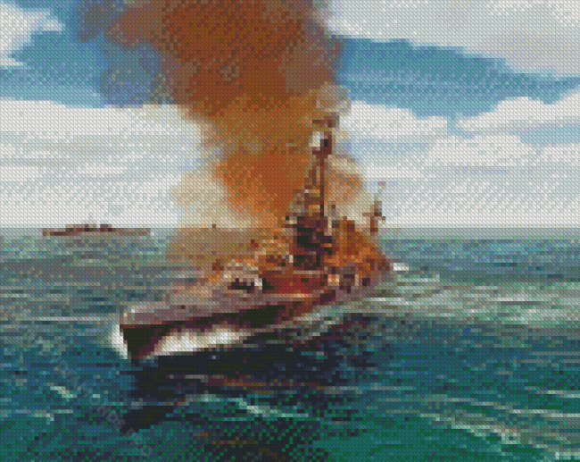 War On The Sea Game Diamond Painting