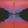 Washington Monument At Sunset Diamond Painting