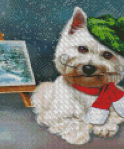 Westie Christmas Diamond Painting