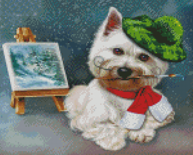 Westie Christmas Diamond Painting