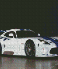 White And Blue Dodge Viper Diamond Painting