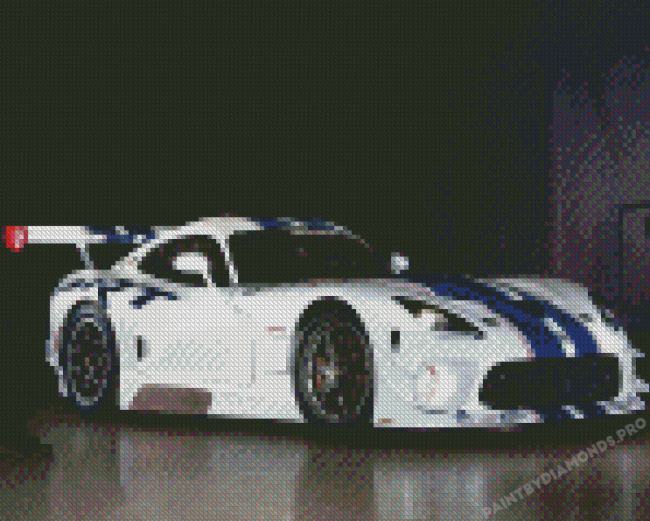 White And Blue Dodge Viper Diamond Painting