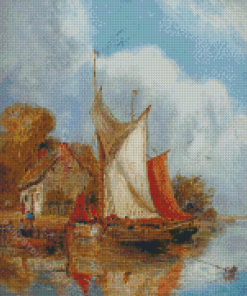 William J J C Bond Fisherman Cottage Diamond Painting