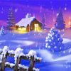 Winter Christmas Snow Night Diamond Painting