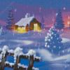 Winter Christmas Snow Night Diamond Painting