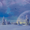 Winter Snow Planet Diamond Painting