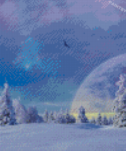 Winter Snow Planet Diamond Painting