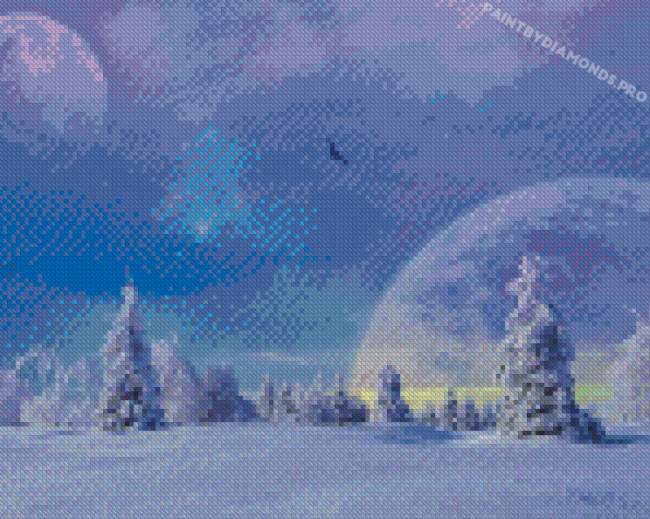 Winter Snow Planet Diamond Painting