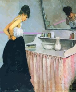 Woman At The Dressing Table Diamond Painting