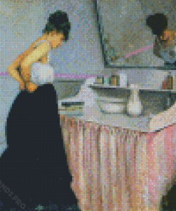 Woman At The Dressing Table Diamond Painting