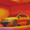 Yellow Golf 8 VW Diamond Painting