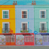 Abstract Portobello Road Buildings Diamond Painting