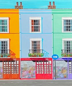 Abstract Portobello Road Buildings Diamond Painting