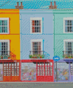 Abstract Portobello Road Buildings Diamond Painting