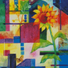 Aesthetic Cubist Sunflowers Diamond Painting