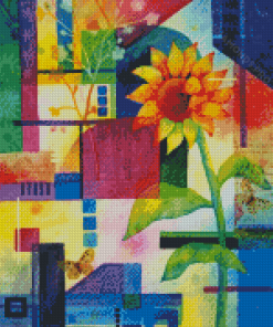 Aesthetic Cubist Sunflowers Diamond Painting