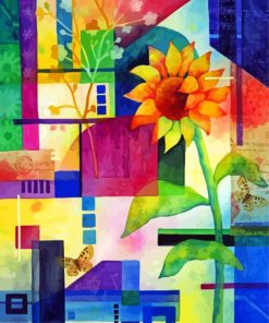 Aesthetic Cubist Sunflowers Diamond Painting