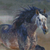 Aesthetic Dark Grey Horse Diamond Painting