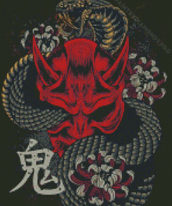 Aesthetic Japanese Oni Diamond Painting