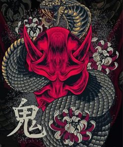 Aesthetic Japanese Oni Diamond Painting