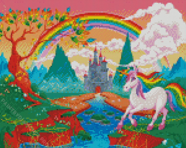 Aesthetic Rainbow Landscape Diamond Painting