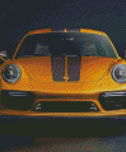 Aesthetic Yellow Porsche Diamond Painting